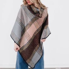 Load image into Gallery viewer, Pretty Simple - Bianca Button Neck Poncho: Black