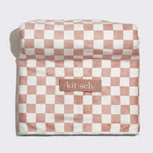Load image into Gallery viewer, KITSCH - Extra Large Quick-Dry Hair Towel Wrap- Terracotta Checker