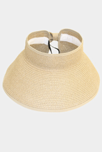 Load image into Gallery viewer, Embellish Your Life - Packable Straw Visor: Tan
