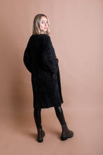 Load image into Gallery viewer, Luxe Winter Faux Mohair Knit Cardigan 🧡: Black