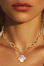 Load image into Gallery viewer, Embellish Your Life - Paperclip Clover Necklace: White