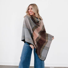 Load image into Gallery viewer, Pretty Simple - Bianca Button Neck Poncho: Black