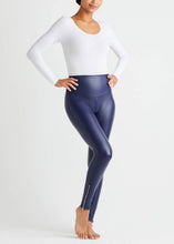Load image into Gallery viewer, Yummie - Faux Leather Shaping Legging with Side Zip: M / Black