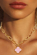 Load image into Gallery viewer, Embellish Your Life - Paperclip Clover Necklace: Black