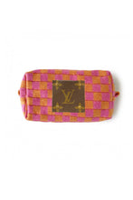 Load image into Gallery viewer, Embellish Your Life - Upcycled Travel Makeup Pouch: Brown