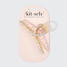 Load image into Gallery viewer, KITSCH - Metal Rhinestone Loop Claw Clip 1pc- Gold