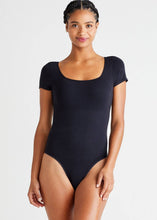 Load image into Gallery viewer, Yummie - Anette Shaping Thong Bodysuit - Cotton Seamless: Black / L/XL