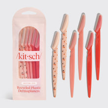 Load image into Gallery viewer, KITSCH - Recycled Plastic Dermaplaners 6pc Set - Asstd Cherry Blossom