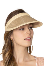 Load image into Gallery viewer, Embellish Your Life - Accented Brim Visor: Beige