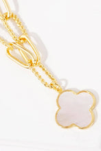 Load image into Gallery viewer, Embellish Your Life - Paperclip Clover Necklace: White