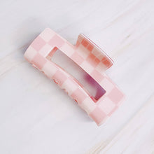 Load image into Gallery viewer, Ellison+Young - Checker Lovers Hair Claw: Black