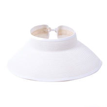 Load image into Gallery viewer, Selini New York - Rollable Solid Color Straw Visor Sun Hat- LFH190114: Sand
