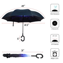 Load image into Gallery viewer, Selini New York - Big Bang Explosion Galaxy Double Layer Inverted Umbrella: 1 piece