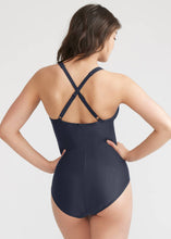 Load image into Gallery viewer, Yummie - Maia Plunge One Piece Swimsuit: Navy / 10