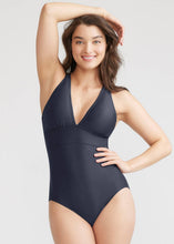 Load image into Gallery viewer, Yummie - Maia Plunge One Piece Swimsuit: Navy / 10
