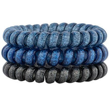 Load image into Gallery viewer, Shop Hotline - Standard Size Hair Tie Set: Black Diamond (Metallic)