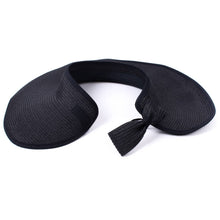 Load image into Gallery viewer, Selini New York - Rollable Solid Color Straw Visor Sun Hat- LFH190114: Sand