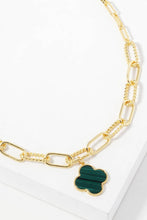 Load image into Gallery viewer, Embellish Your Life - Paperclip Clover Necklace: White