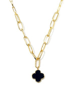 Load image into Gallery viewer, Embellish Your Life - Paperclip Clover Necklace: White