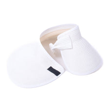 Load image into Gallery viewer, Selini New York - Rollable Solid Color Straw Visor Sun Hat- LFH190114: Sand