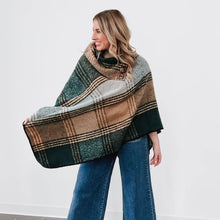 Load image into Gallery viewer, Pretty Simple - Bianca Button Neck Poncho: Black