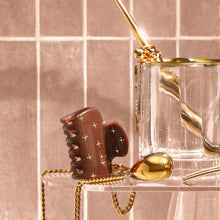 Load image into Gallery viewer, KITSCH - Recycled Plastic Rhinestone Medium Puffy Claw Clip 1pc-Camel