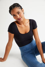 Load image into Gallery viewer, Yummie - Anette Shaping Thong Bodysuit - Cotton Seamless: Black / M/L