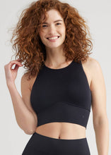 Load image into Gallery viewer, Yummie - Kelly High-Neck Longline Bra Top - Seamless: L/XL / Black