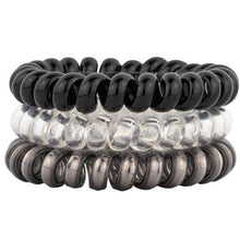 Load image into Gallery viewer, Shop Hotline - Standard Size Hair Tie Set: Black Diamond (Metallic)