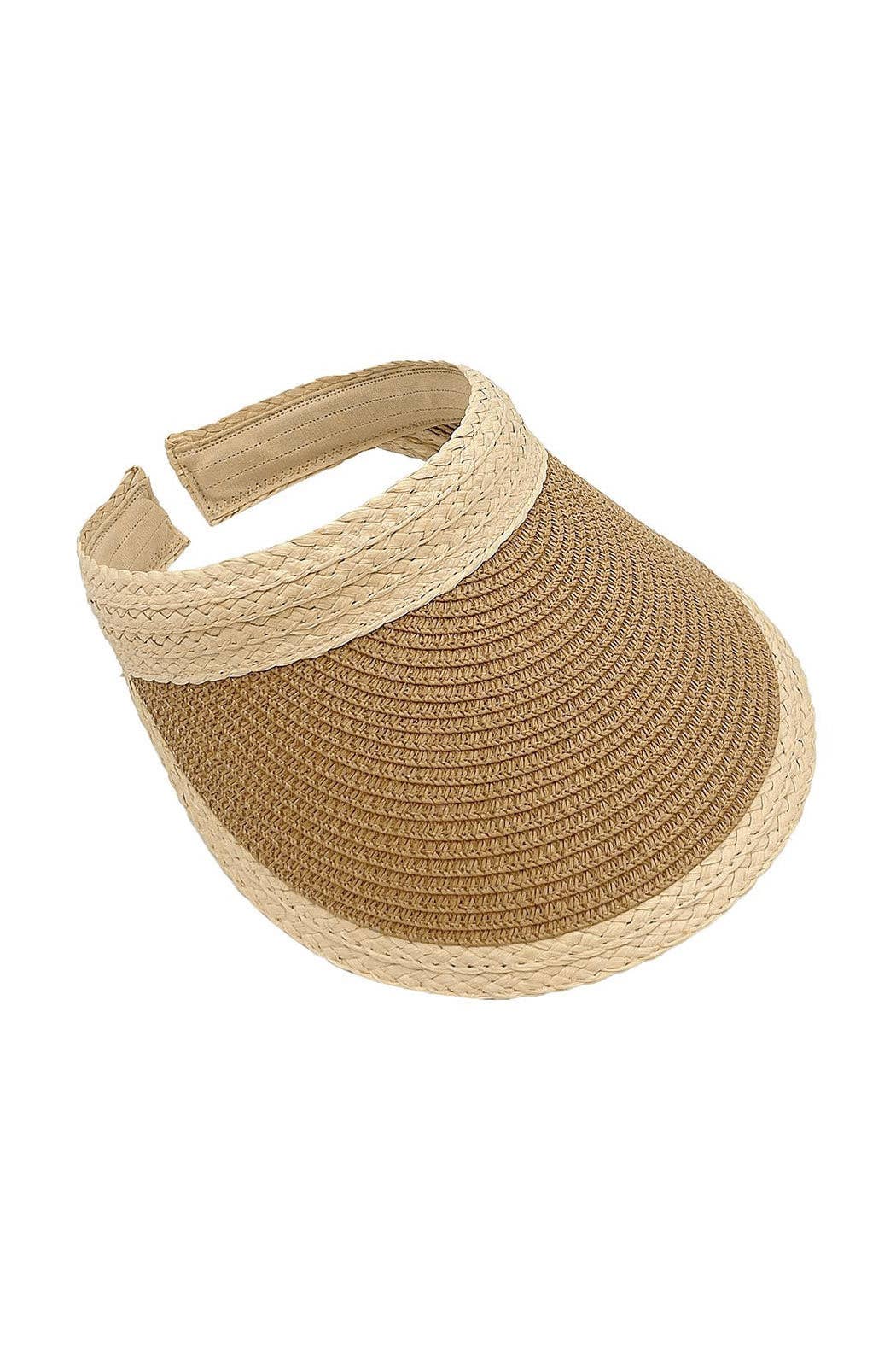 Embellish Your Life - Accented Brim Visor: Beige