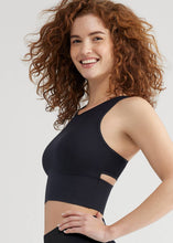 Load image into Gallery viewer, Yummie - Kelly High-Neck Longline Bra Top - Seamless: L/XL / Black
