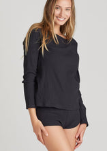 Load image into Gallery viewer, Yummie - Long Sleeve Lounge Tee - Cotton Rib: White / L
