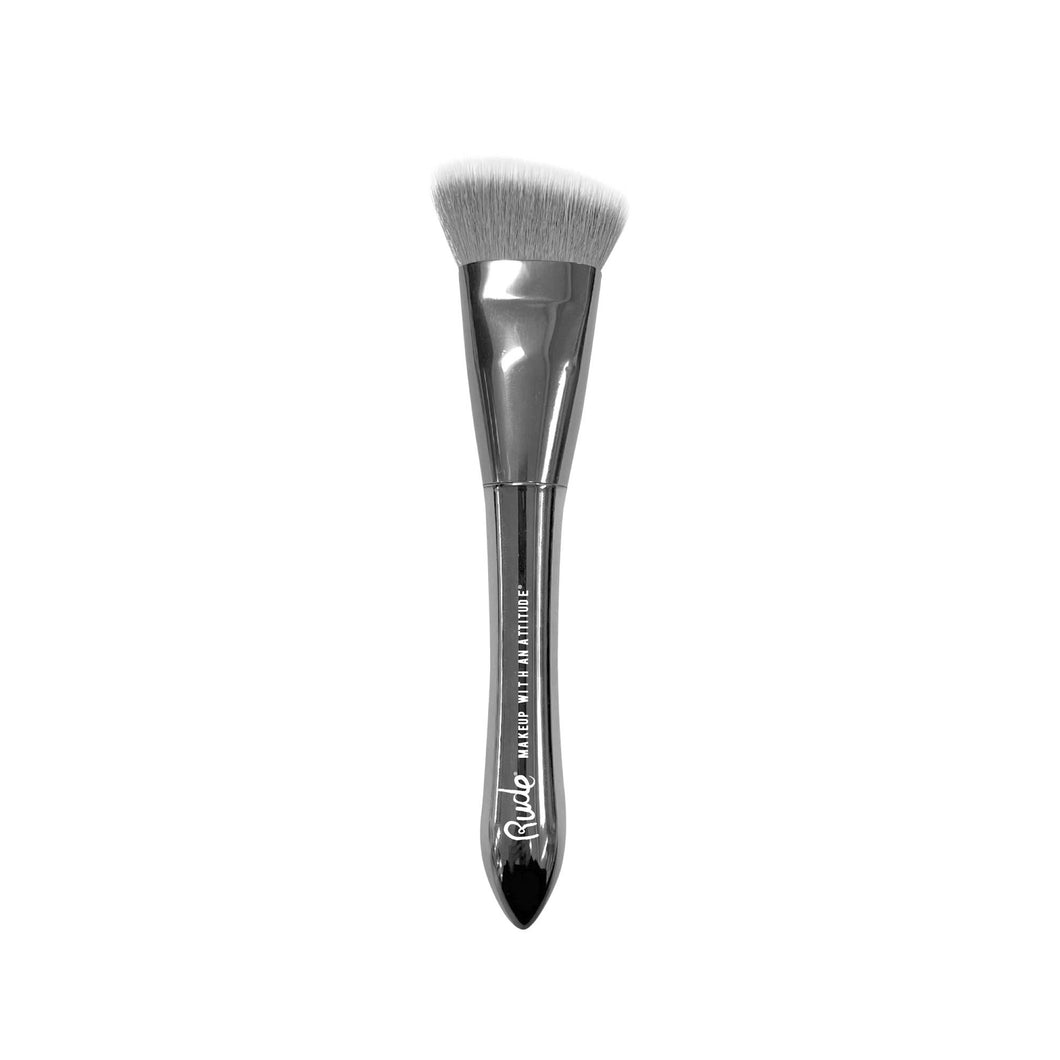 Rude Cosmetics - Silver Bullet Flat Angled Buffer Brush