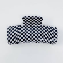 Load image into Gallery viewer, Ellison+Young - Oversized Checkered Hair Claw: Black
