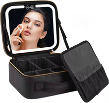Load image into Gallery viewer, Vivalui - Makeup Bag with LED Mirror Cosmetic Travel Case: Pink
