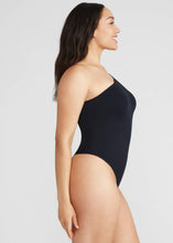 Load image into Gallery viewer, Yummie - One Shoulder Shaping Thong Bodysuit - Outlast® Seamless: Black / S/M
