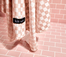 Load image into Gallery viewer, KITSCH - Extra Large Quick-Dry Hair Towel Wrap- Terracotta Checker

