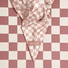 Load image into Gallery viewer, KITSCH - Extra Large Quick-Dry Hair Towel Wrap- Terracotta Checker
