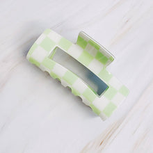 Load image into Gallery viewer, Ellison+Young - Checker Lovers Hair Claw: Blue
