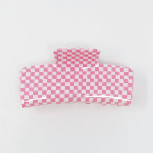 Load image into Gallery viewer, Ellison+Young - Oversized Checkered Hair Claw: Black
