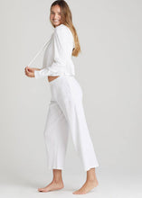 Load image into Gallery viewer, Yummie - Cropped Lounge Pant - Cotton Rib: White / S
