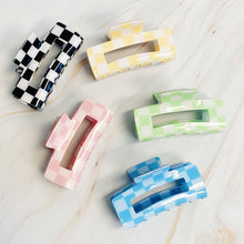 Load image into Gallery viewer, Ellison+Young - Checker Lovers Hair Claw: Black
