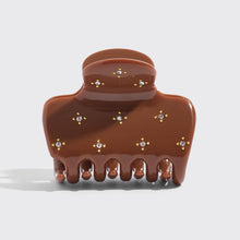 Load image into Gallery viewer, KITSCH - Recycled Plastic Rhinestone Medium Puffy Claw Clip 1pc-Camel
