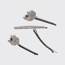 Load image into Gallery viewer, KITSCH - Extra Long Metal Rhinestone Bobby Pins 4pc Set - Ghost
