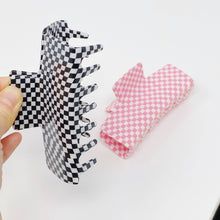 Load image into Gallery viewer, Ellison+Young - Oversized Checkered Hair Claw: Black
