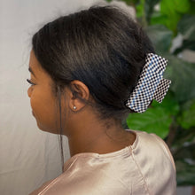 Load image into Gallery viewer, Ellison+Young - Oversized Checkered Hair Claw: Black
