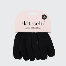 Load image into Gallery viewer, KITSCH - Recycled Nylon Thick Hair Elastics 6pc Set- Black
