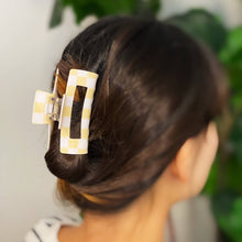Load image into Gallery viewer, Ellison+Young - Checker Lovers Hair Claw: Black

