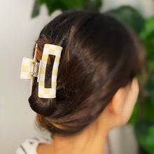 Load image into Gallery viewer, Ellison+Young - Checker Lovers Hair Claw: Blue
