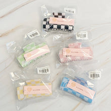 Load image into Gallery viewer, Ellison+Young - Checker Lovers Hair Claw: Pink
